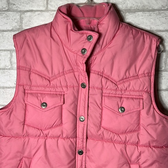 Walls authentic ranch wear pink puffer snap front vest size large - Picture 2 of 7